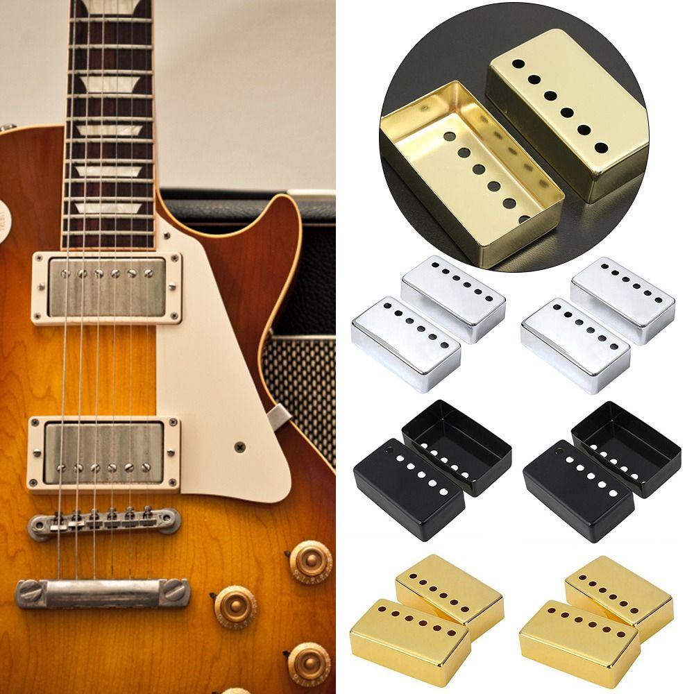 Susans 2 Cái Vỏ Kim Loại Chrome|Bộ Đồ Thời Trang Màu Đen Cá Tính|Phụ Kiện Cho Đàn Guitar Phong Cách LP