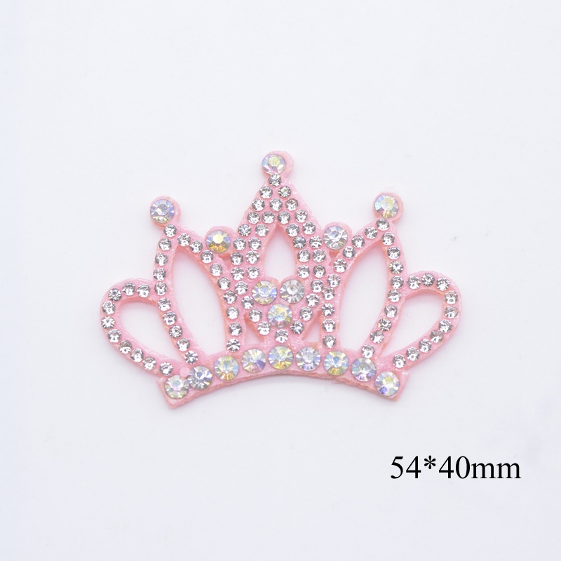 Set 10 Miếng Đệm 54 * 40mm Hình Vương Miện Có Đính Đá Lấp Lánh