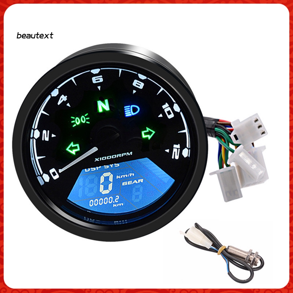 Đồng Hồ Đo Tốc Độ 8-18V Màn Hình LCD Kỹ Thuật Số Cho Xe Máy