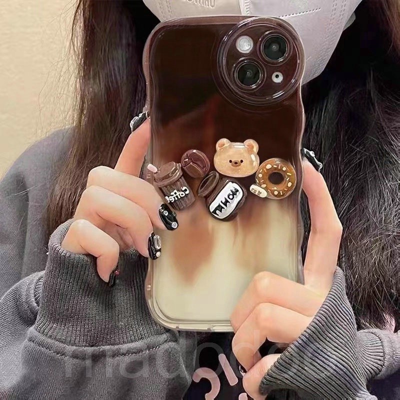 VIVO V27 V27E Y36 Y02 Y22 Y22S Y35 5G Y76 Y16 Y21 Y33S Y21S Y21T Y33T Y21A Y20 Y20i Y20S Y12A Y12S 2021 Y15S Y15A 2021 Y01 Y50 Y30 Y30i Y17 Y12 Y15 2020 Y3S U10 Y19 Y95 Y93 Y91 Y91i Y91C Y81 Y71 V23 V25 V25E V23E V5 V5S V9 Pro Bear Stand Phone Case BW 01