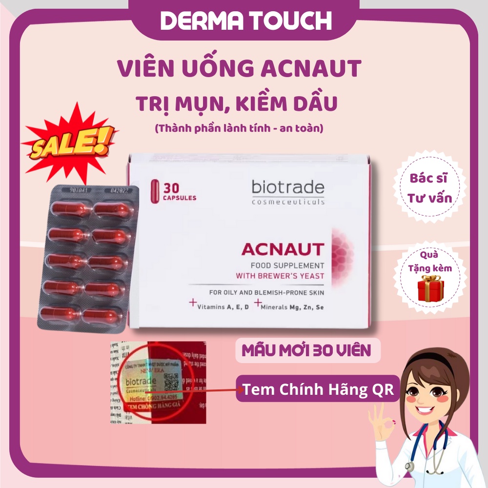 Viên uống giảm mụn Biotrade Acnaut Food Supplement Giảm mụn điều tiết bã