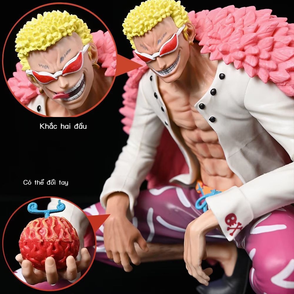 ✨Insgk Mô Hình Điêu Khắc Hai Đầu Qiwuhai Doflamingo Don Quixote Trong One Piece