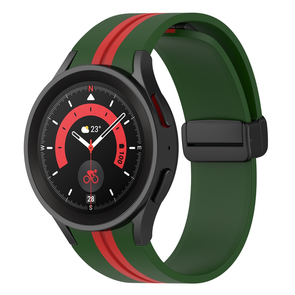 Dây Đeo Silicone Khóa Nam Châm Cho Đồng Hồ Thông Minh Samsung Galaxy Watch 5 / 4 44mm 40mm / Watch5 Pro 4 Classic 42 46mm