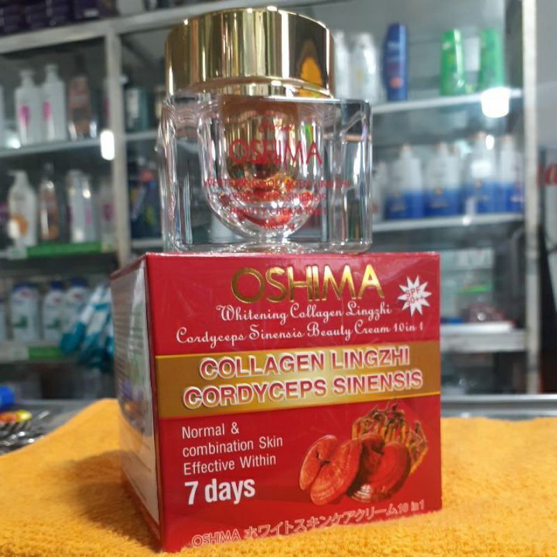 Kem OSHIMA Collagen _Linh chi_ Đông Trùng Hạ Thảo 10in1 35g