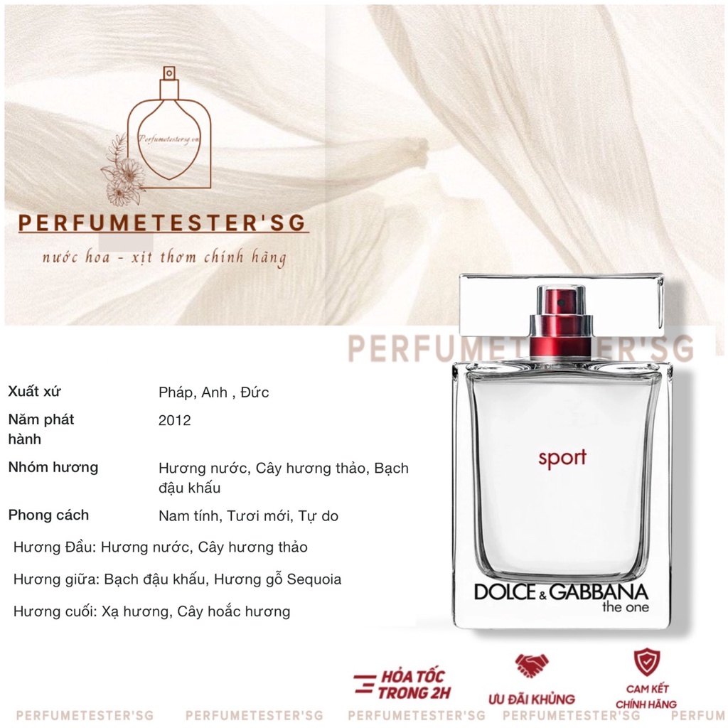 Nước Hoa D&G The One Sport -perfumetester