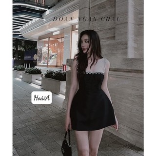 Đầm tafta xịn đá trễ vai ( S/M)