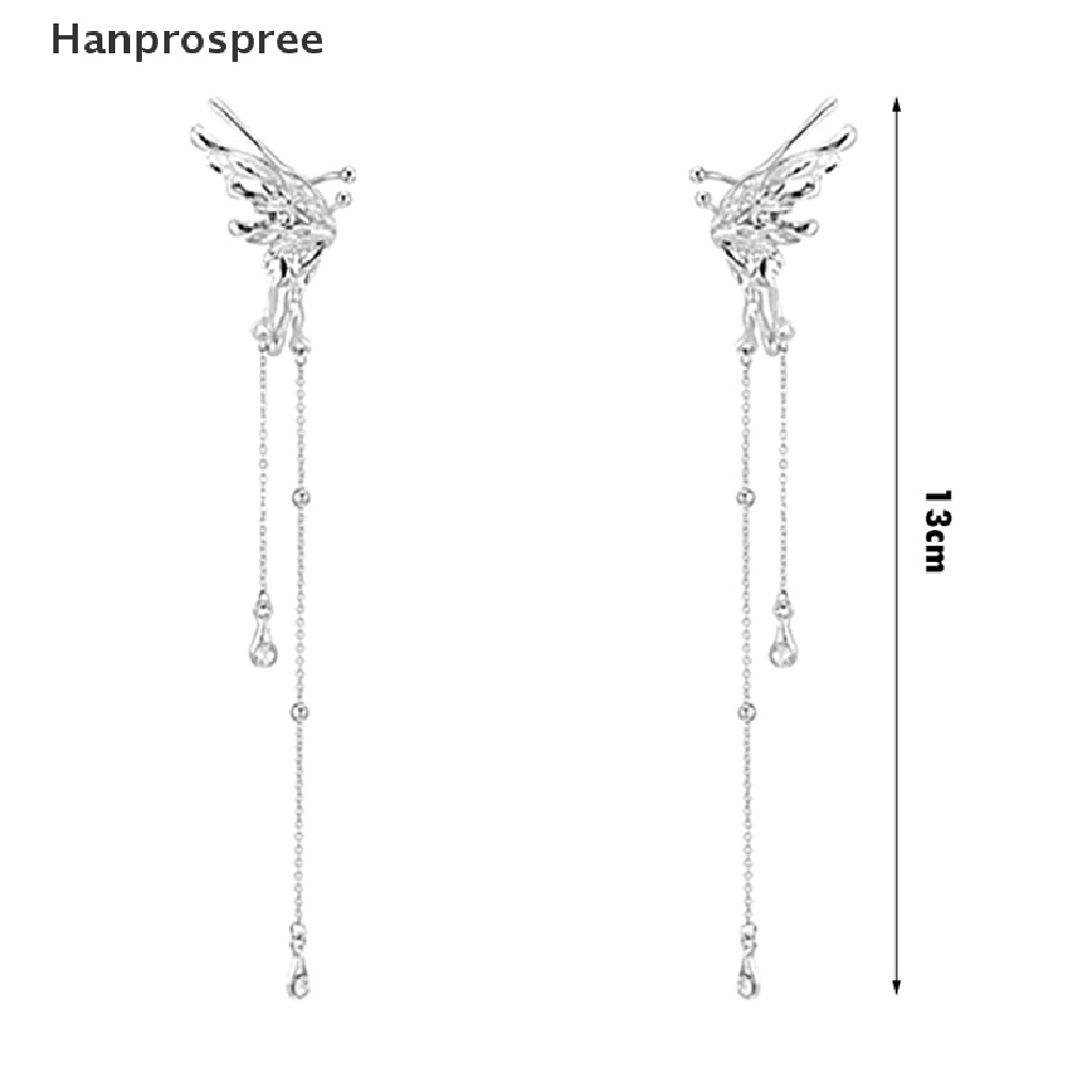 1 Khuyên Tai Dáng Dài Hình Cánh Bướm Bằng Kim Loại Thời Trang 2022