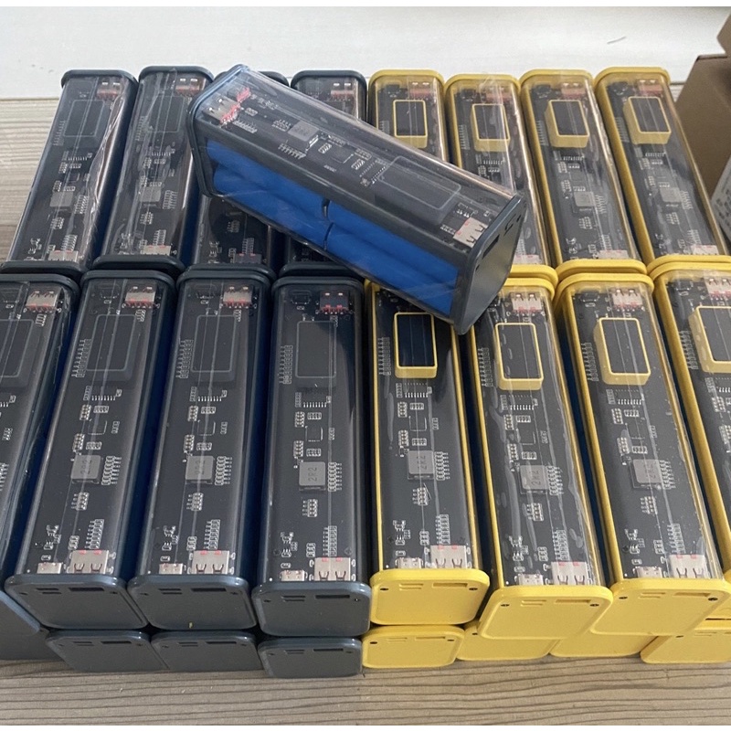 Box sạc dự phòng 8 cell 18650 - Trong suốt, sạc siêu nhanh - 22.5W - Mẫu mới - Không kèm Pin