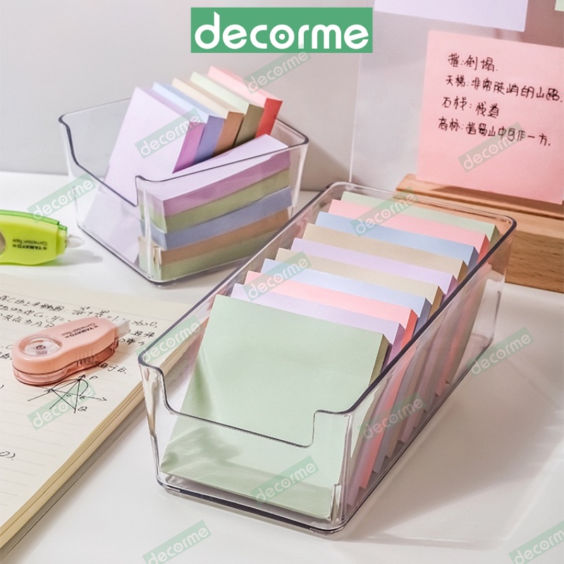 Set 100 tờ giấy ghi chú DecorMe giấy note nhiều màu sắc size 76*76mm có keo dán phụ kiện văn phòng phẩm tiện lợi SMN