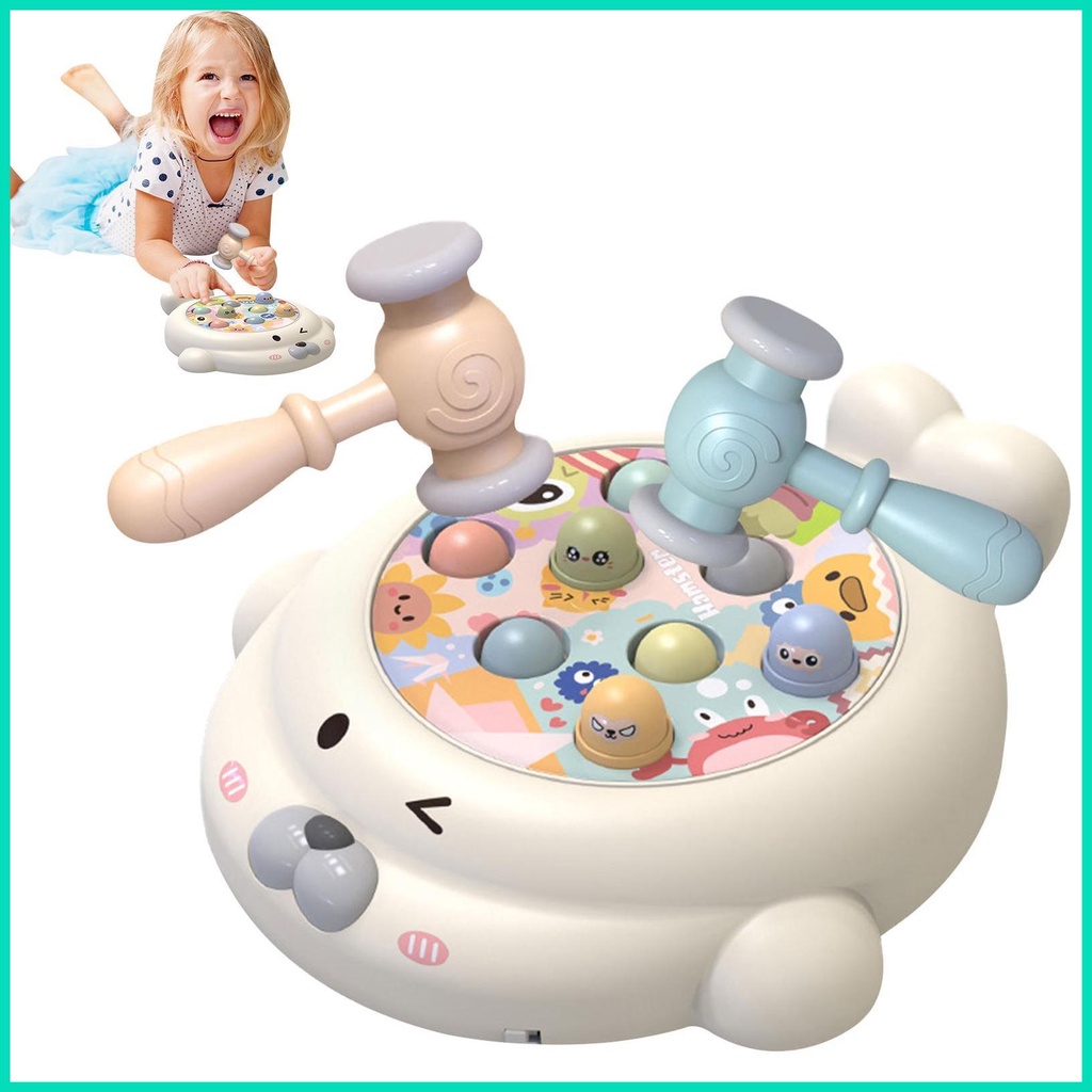 Whack mole toy light up musical toddler toys whack a seal đồ chơi học tập sớm trò chơi để bàn cho trẻ em bé trai bé gái hjuvn