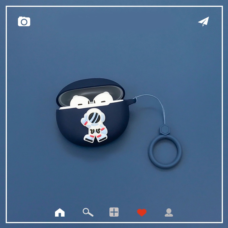 Vỏ Bảo Vệ Hộp Sạc Tai Nghe huawei freebuds 5i freebuds5 i Bằng Silicon Hình Phi Hành Gia Hoạt Hình Dễ Thương Kèm Móc Treo