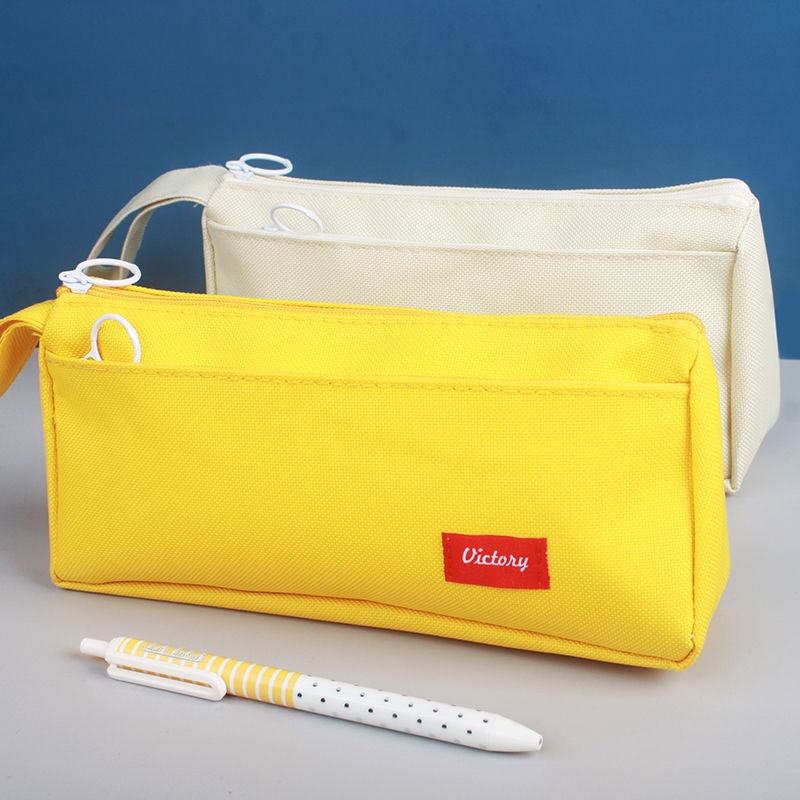 Túi Đựng Bút Hai Lớp Sức Chứa Lớn Hình Phi Hành Gia Hoạt Hình Đơn Giản Cho Học Sinh Trung Học Nam Nữ