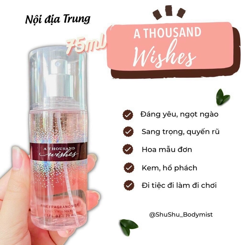 HÀNH CHÍNH HÃNG  BODY MITS XỊT TOÀN THÂN BATH & BODY WORKS 75mđo