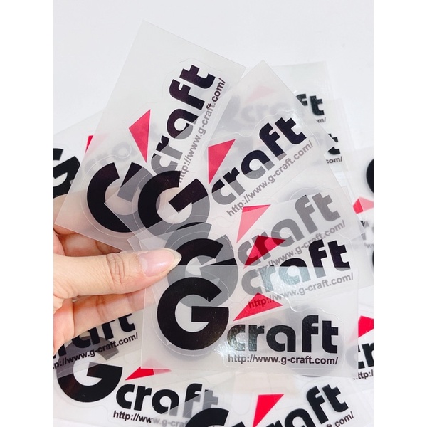 Tem dán chữ G’craft trong suốt trang trí xe máy, oto…có sẵn keo chống thấm nước