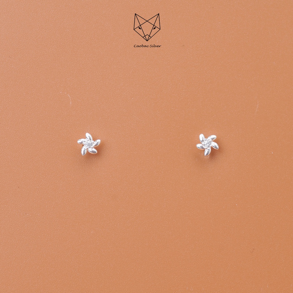 Khuyên Tai Bạc Ta CaoBac Jewellery Thiết Kế Hoạ Tiết Hình Sao Mini Đáng Yêu, Tinh Tế Món Quà Dành Cho Bạn Gái