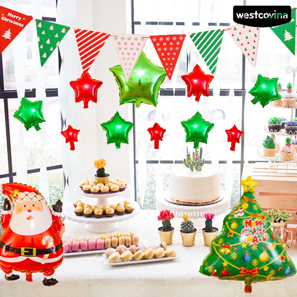 [Hot]☃1 Bộ Bong Bóng Hình Hoa Tuyết Chống Phai Màu Độ Co Giãn Cao Dễ Lắp Ráp