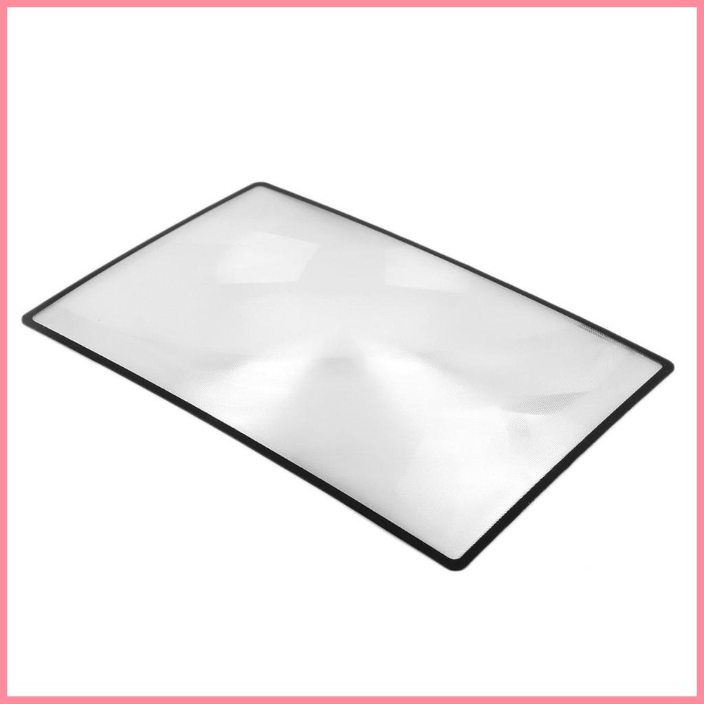Tấm kính lúp 3X PVC Trang sách Kính lúp Thiết bị phóng đại đọc sách