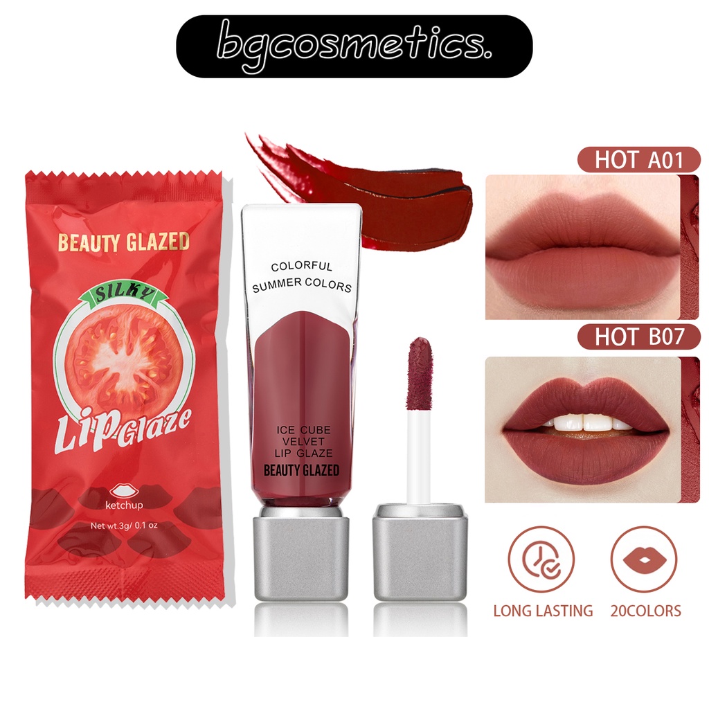 Son Kem Lì BEAUTY GLAZED Kháng Nước Lâu Trôi 20 Màu Lựa Chọn 2023