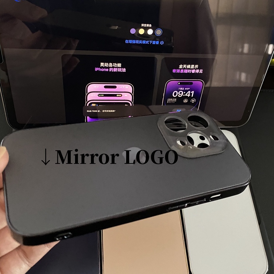 Mới!! Ốp Điện Thoại Màu Tím Chống Rơi Chống Dấu Vân Tay Cho IPHONE 11 12 13 14 PRO MAX