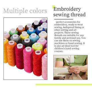 Bộ 30 Cuộn Chỉ Thêu Polyester Nhiều Màu Sắc