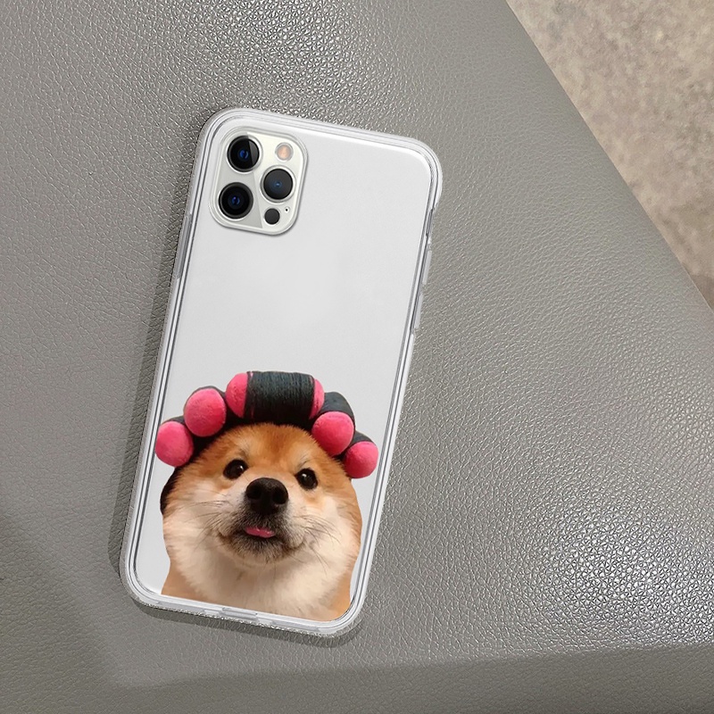 Ốp BVC iphone chó cuốn lô bảo vệ cam cho 6/6splus/7/7plus/8/8plus/x/xr/xs/11/12/13/14/pro/max/plus/promax