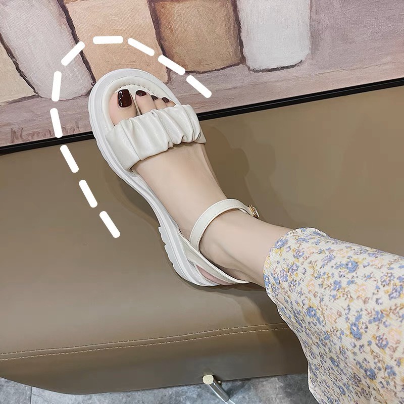 Sandal giày xăng đan nữ nhúng bèo tiểu thư quai hậu đi học đi làm siêu xinh