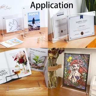 Koolool A4 Acrylic Photo Frame Display Stand Transparent Storage Bracket Shelf