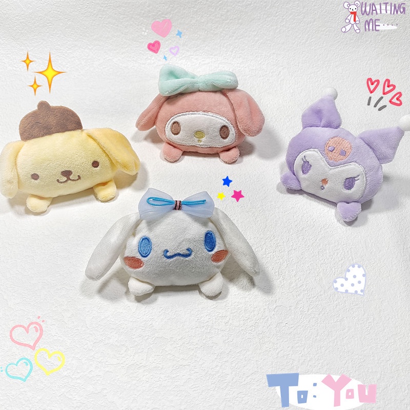 Ghim Cài Áo Hình Cún Sanrio Kuromi Pudding Melody Nhồi Bông Dễ Thương