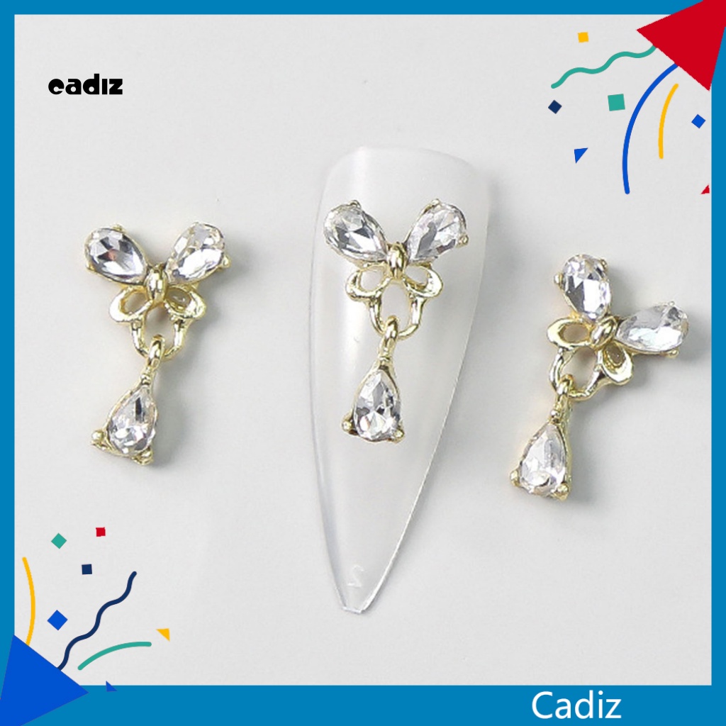 Set 5 Phụ Kiện Nơ 3D Lấp Lánh Trang Trí Móng Tay Sang Trọng