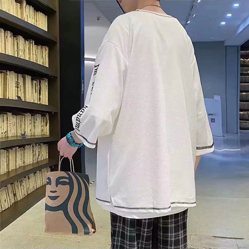 Áo Thun Tay Ngắn Cổ Tròn Dáng Rộng Thời Trang Mùa Hè Cho Nam