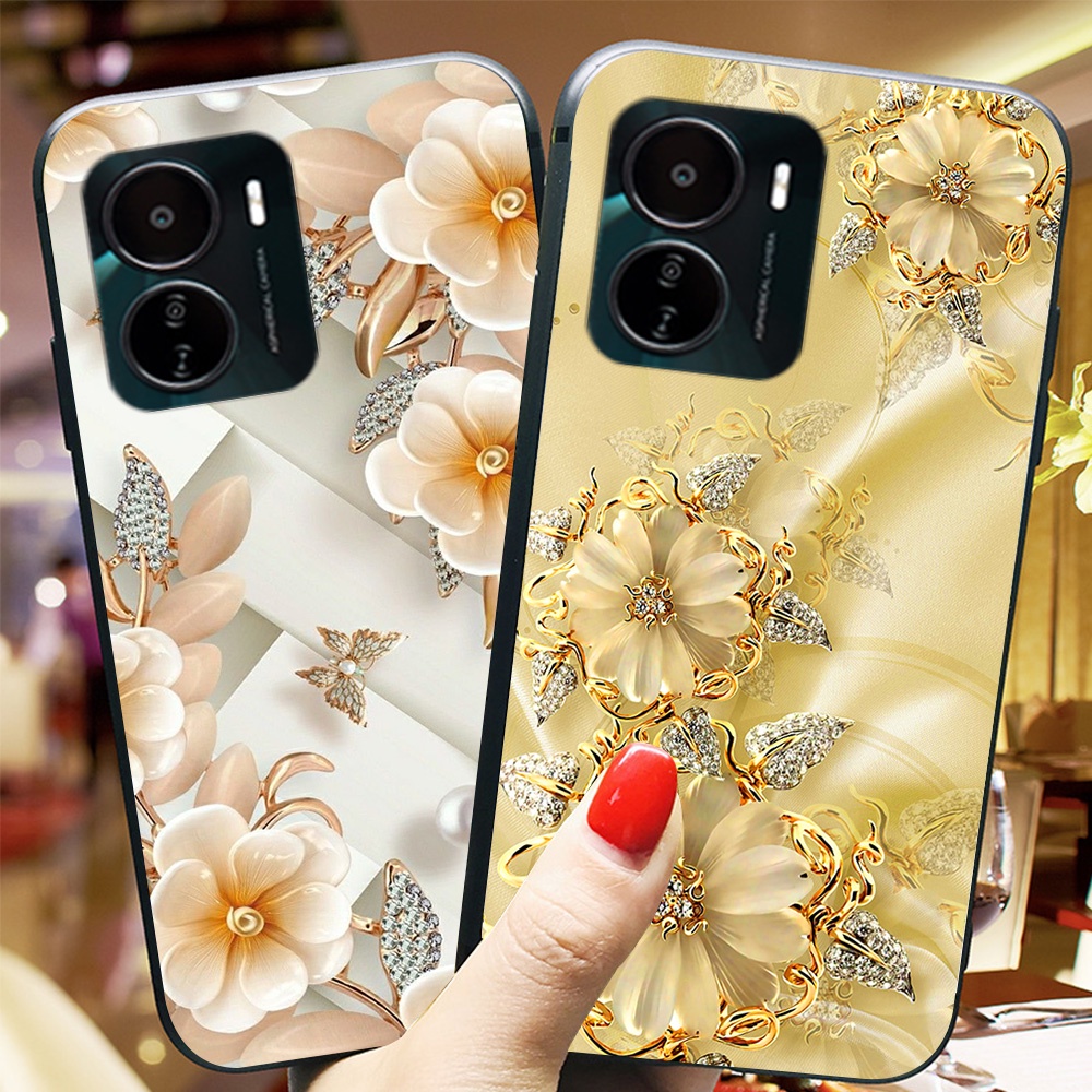 Ốp lưng vivo y16 / vivo y15s / vivo y15a in hình hoa , ốp nữ sang trọng