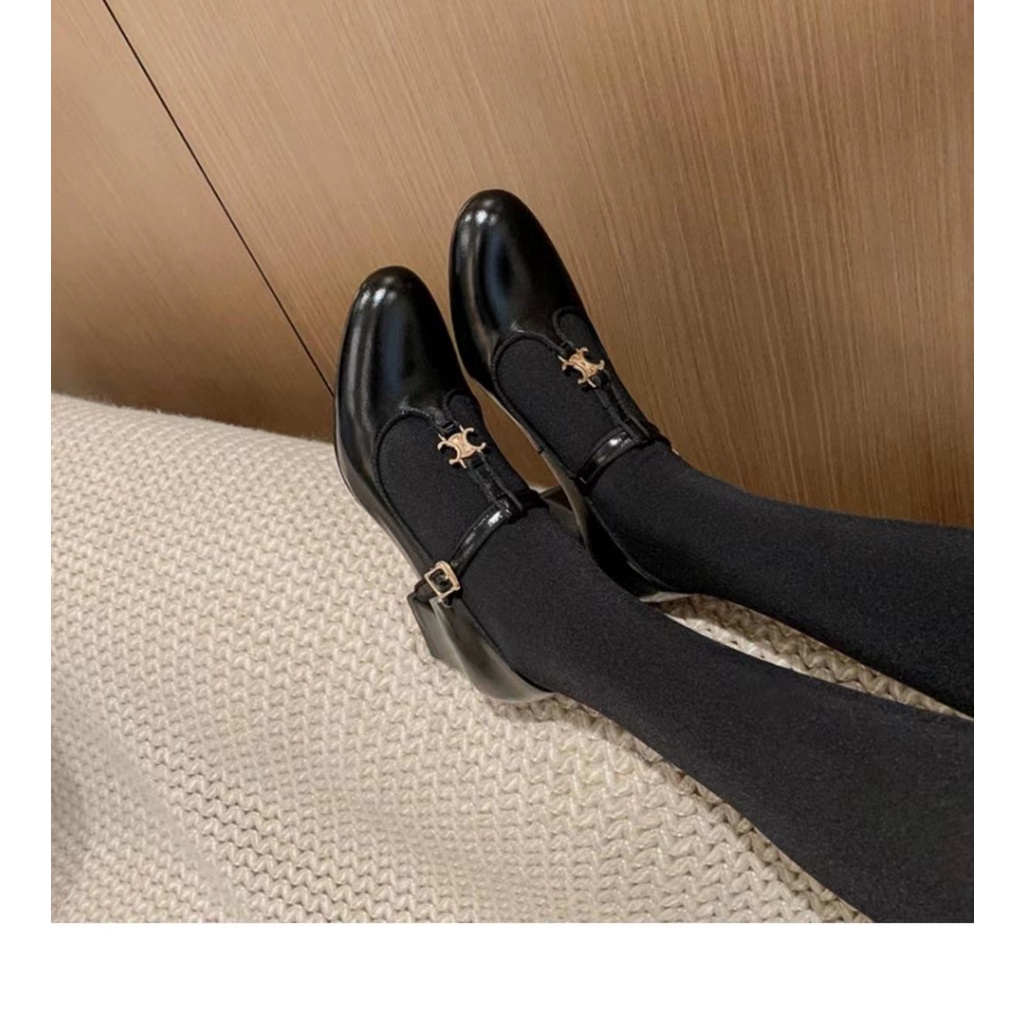 Giày Cao Gót 5CM Da Mũi Nhọn Thời Trang 2023 Cho Nữ