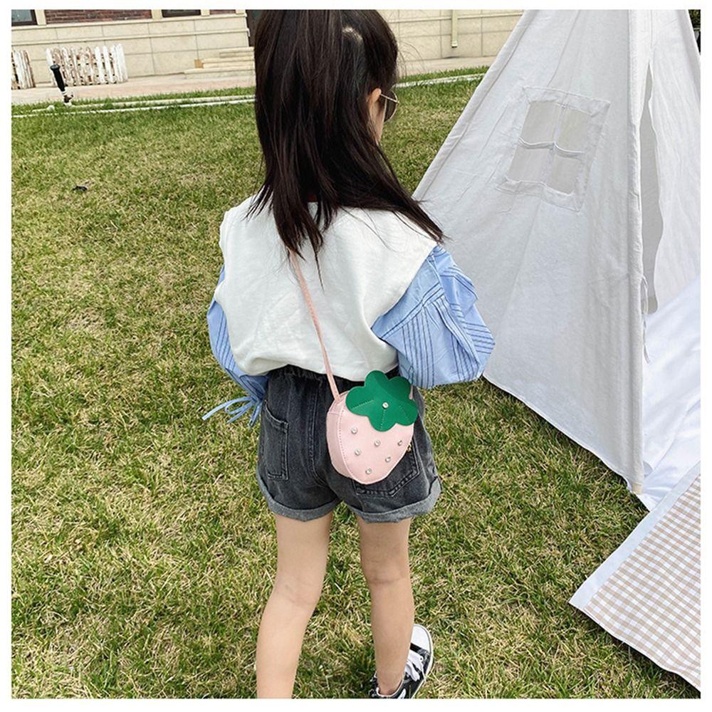 SUMU Túi Đeo Vai Đựng Tiền Xu Hình Trái Dâu Dễ Thương Cho Bé