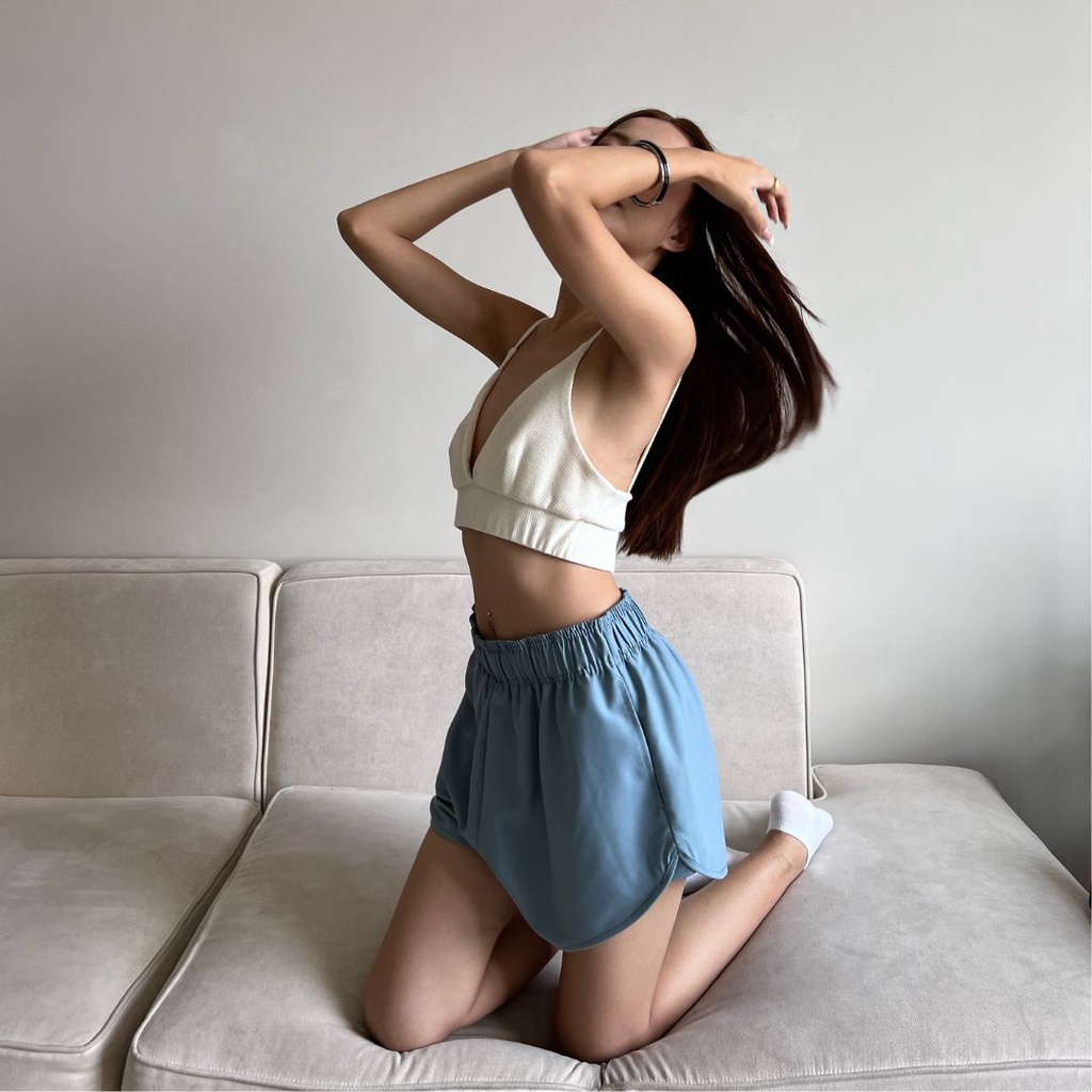 COMMON SENSE - bra thun gân len dày dặn màu kem