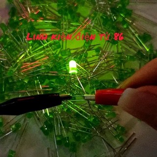 Túi 100 bóng Led ruồi 3mm sáng trong màu xanh lá