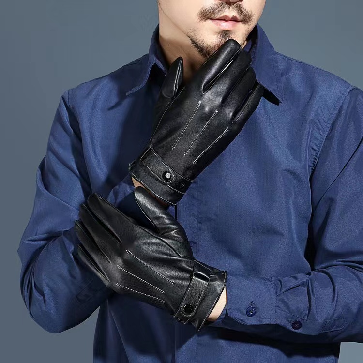 Găng tay da bao tay xe máy cảm ứng chống nước Găng Tay Lái Xe Bằng Da PU Chống Gió Chống Nước Giữ Ấm Mùa Đông Cho Nam găng tay bao tay chơi game găng tay xe máy bao tay găng tay da