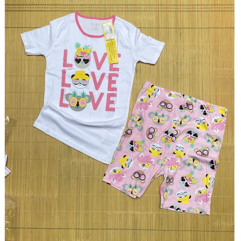 đồ bộ bé gái tay ngắn quần ngắn vải thun cotton 100% mềm mịn mát, hàng xuất khẩu liên hệ shop tư vấn size