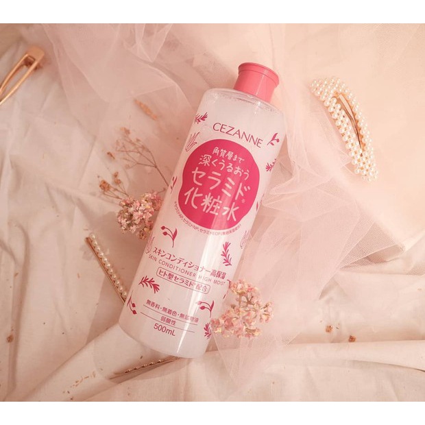 Nước hoa hồng cấp ẩm Cezanne Skin Conditioner Hight Moist Nhật Bản tăng độ đàn hồi, chống lão hóa 500ml