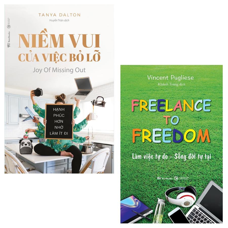 Sách - Combo Niềm vui của việc bỏ lỡ (Joy Of Missing Out): Hạnh phúc hơn nhờ làm ít đi + Freelance To Freedom: Làm Việc