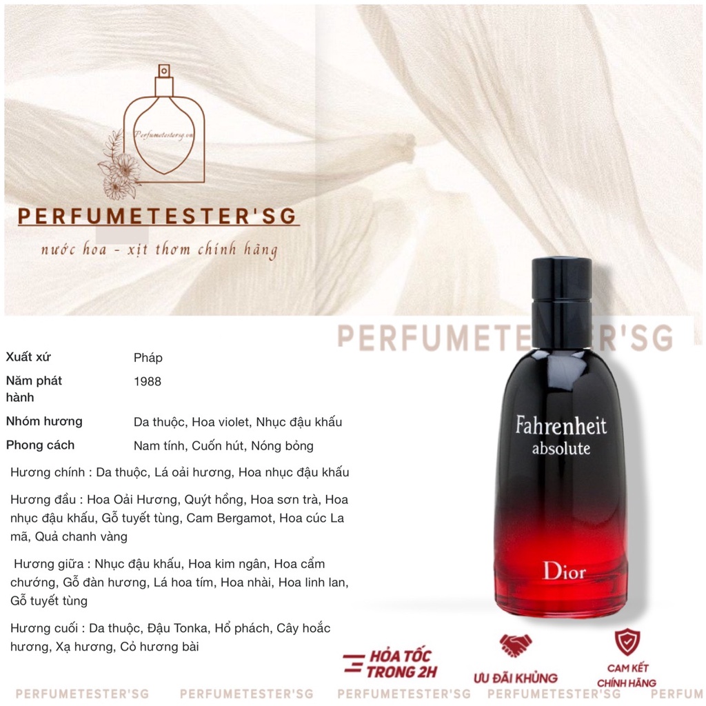 [ᴀᴜᴛʜᴇɴᴛɪᴄ] Nước Hoa Dior Fahrenheit Absolute -𝒑𝒆𝒓𝒇𝒖𝒎𝒆𝒕𝒆𝒔𝒕𝒆𝒓
