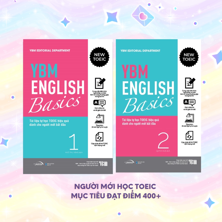 Sách - Combo YBM English Basics 478K (2 Cuốn)