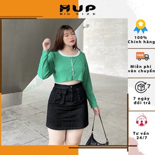 Chân váy jean túi hộp chữ a bigsize MUP Bigsize CV01