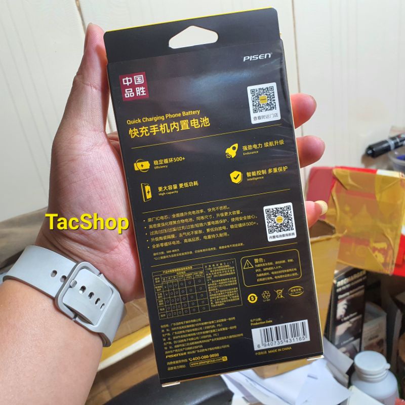 Pin i 6S Plus Pisen dung lượng 2750mAh chính hãng