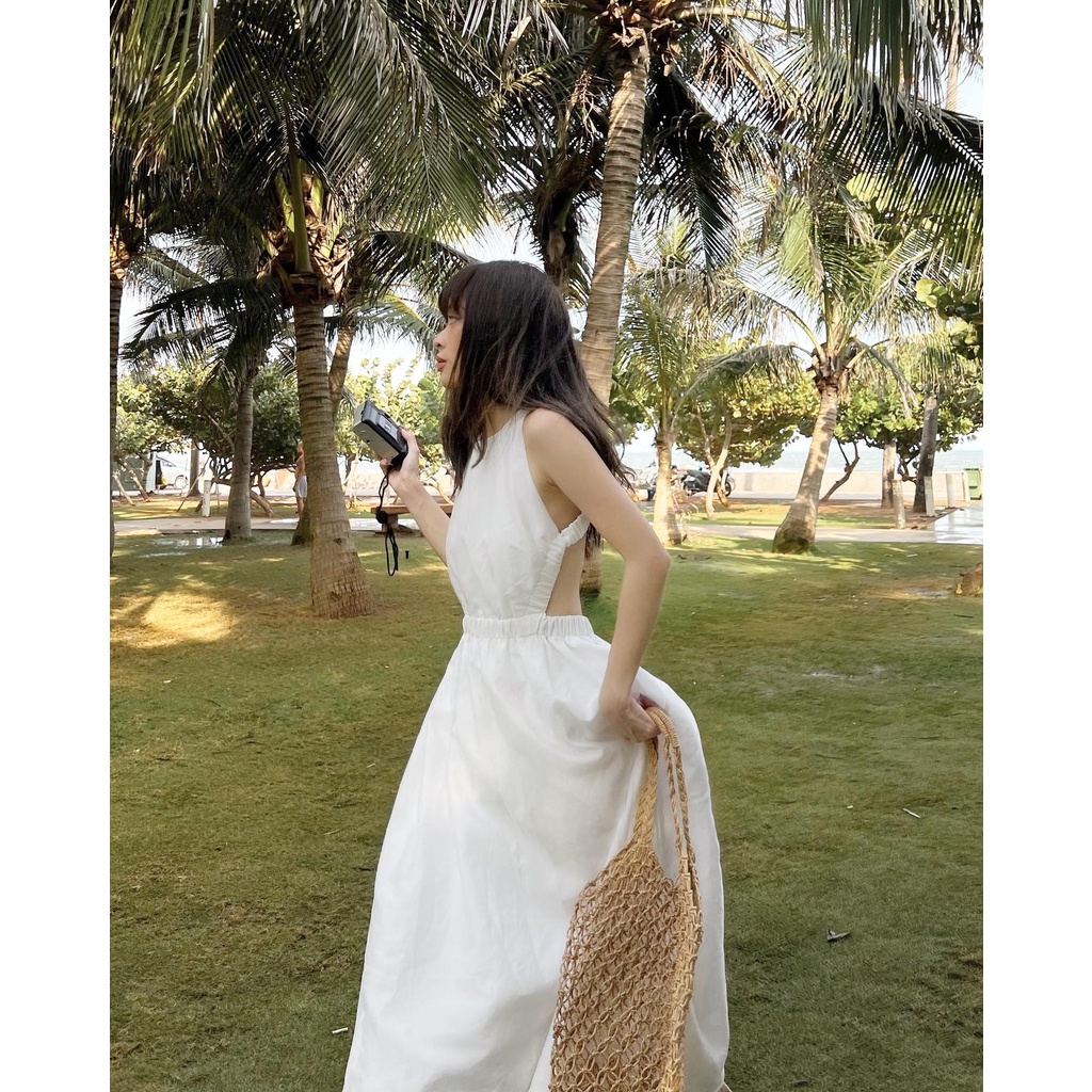 Kido Studiowear - Đầm đi biển sát nách dáng dài hở lưng ellie dress