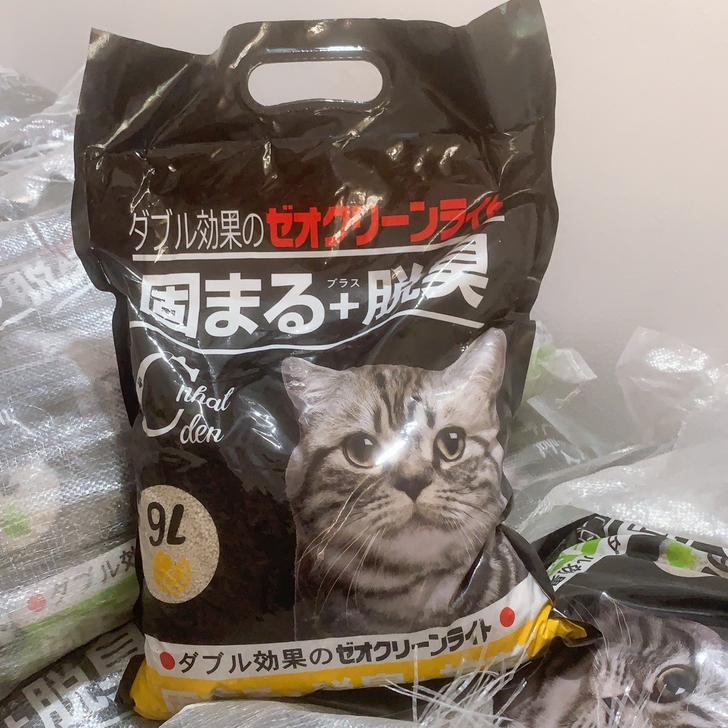Cát Nhật Vệ Sinh Mèo 9L - Moon cat - siêu vón, ít bụi - Mùi Táo Chanh Cafe