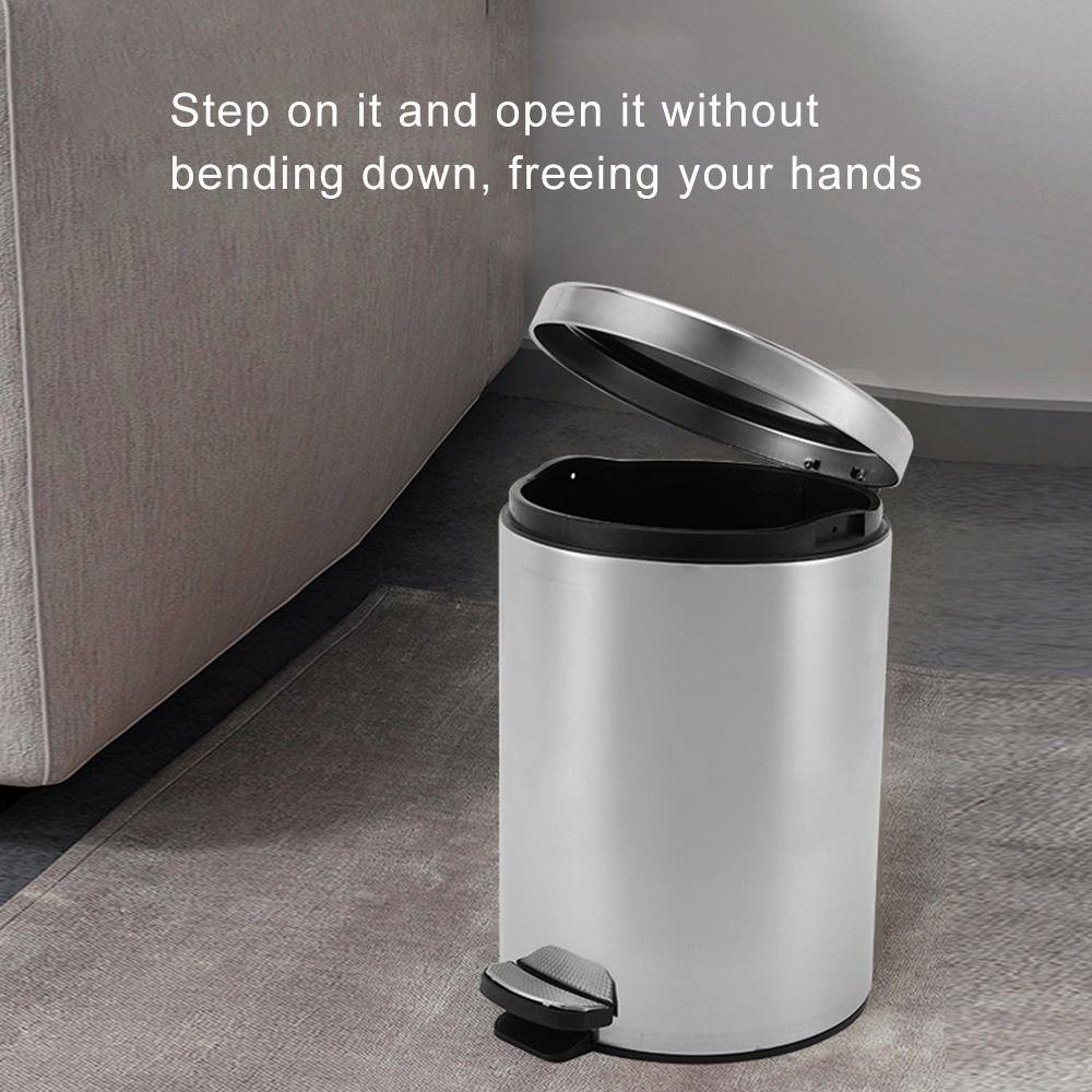 LAKAMIER Thùng Rác Hai Lớp Kèm Nắp Đậy Tiện Dụng Dành Cho Nhà Tắm