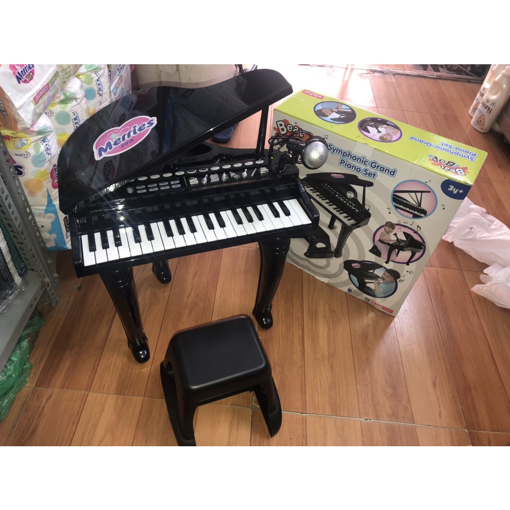 Đàn Piano Điện Tử Winfun 32 Phím DJ Mẫu Mới Nhất Có Ghế Có Míc Hát Được Hàng Khuyến Mại Bỉm Merries