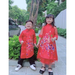 Áo dài cách tân cho bé gái bé trai 9-25kg