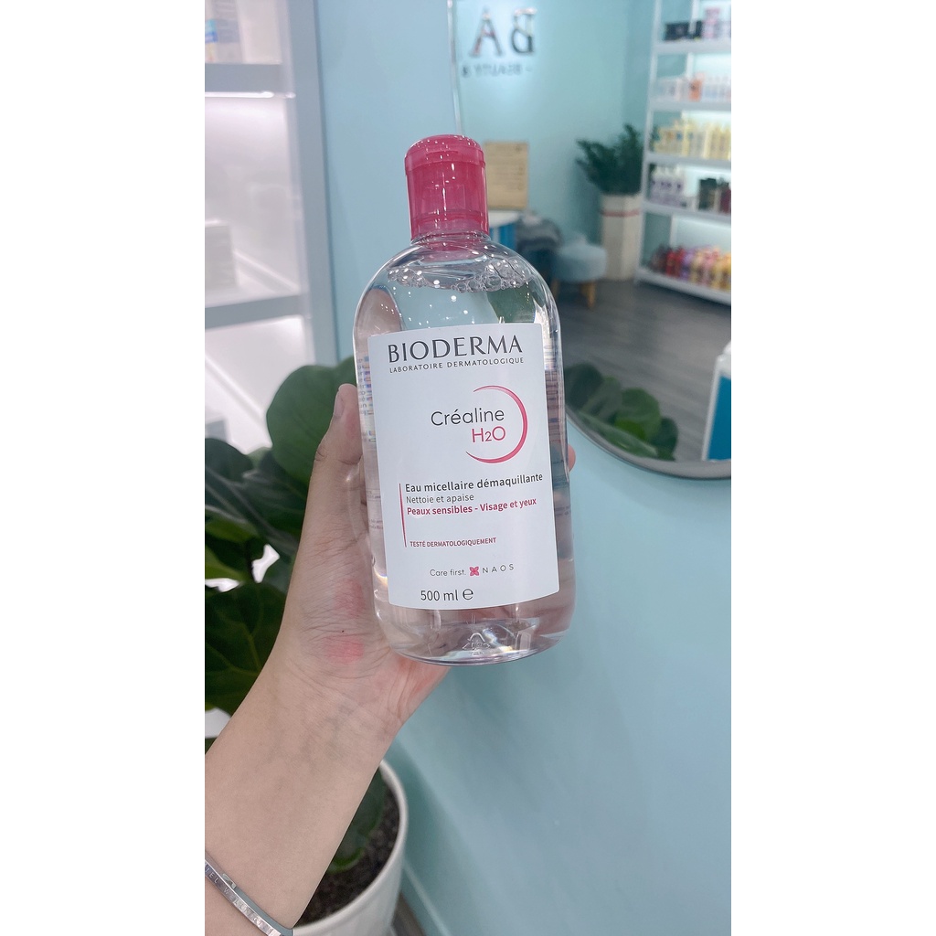 Nước Tẩy Trang Bioderma Xanh Da Dầu Mụ.n . Hồng Da Nhạy Cảm 500ml