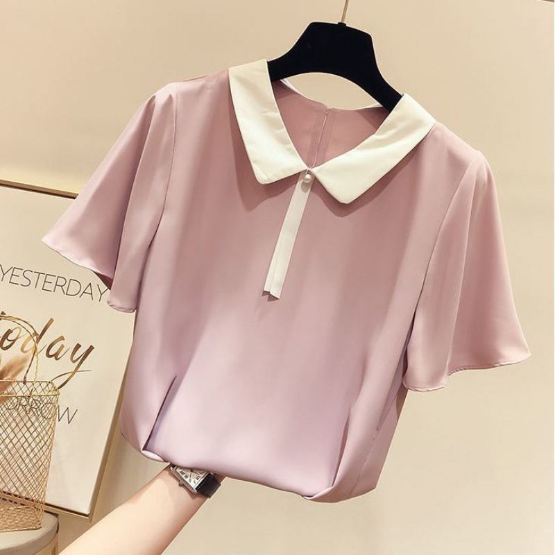 Áo kiểu nữ tay cánh tiên che khuyết điểm thời trang nữ chất vải ko nhăn thoáng mát màu sắc tươi sáng Pila.House AP068
